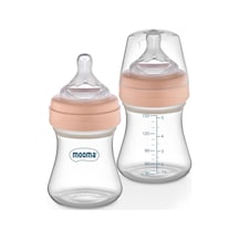Mooma Biberon 150 Ml 0-6 Ay Yavaş Akış - Pembe