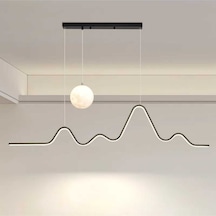 Çambaşı / Sarkıt Avize / 120 Cm / Antrasit Gövde / 3 Renk Işık Antrasit