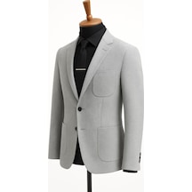 Classics Men Erkek İtalyan Kesim Astarsz Blazer Ceket Klasik Ve Modern Şıklık - 7472 Gri