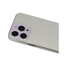 İphone 13 Pro Max Rainbow Kamera Lens Koruma Cam - Mor