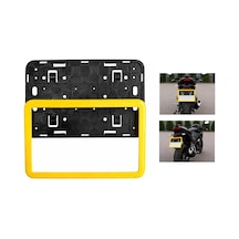 Motosiklet Plakalık 26x17 Cm Sarı Çerçeveli Universal Plaka Altlığı Atv Uyumlu