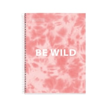 Mr Defter-nb A5 120 Kareli 90gr Batık Pembe Spiralli Çok Renkli