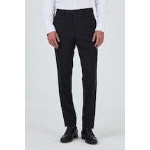 İmza Siyah Yan Cep Açık Paça Comfort Fit Esnek Classic Pantolon 1003250907 Siyah