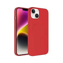 Apple Uyumlu iPhone 13 Magsafe Wireless Şarj Özellikli Pastel Renk Silikon Zore Plas Kapak