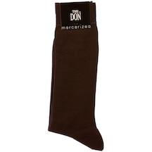 The Don Kahverengi Renk Düz Merserize Erkek Çorap
