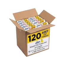 Polmix Büzgülü Limon Kokulu Sarı Çöp Torbası Poşeti / 55 X 60 Cm X12 Rulo 120 Adet