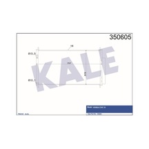 KALE OTO Radyatör 350605 Klima Radyatörü 707×359×16 Civic Ix 1.4 1.8İ Vtec 2.2I Dtec 12-