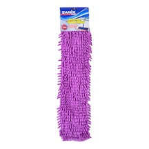 Zanix Nemli Makarna Mop Ucu Mikrofiber Şönil Paspas Yedeği 60 cm Mor