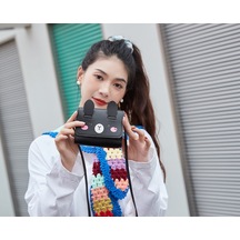 Sevimli Mini Omuz Askılı Bozuk Para Kadın Kız Çocuk Çantası Beyaz