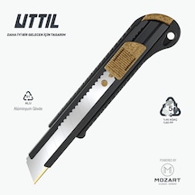 UTTIL Aura Natura Nmuk05-an 18 Mm Metal Maket Bıçağı, %40 Ahşap