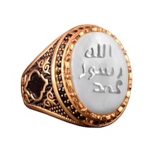 925 Ayar Gümüş Yüzük - Sembol Yüzükler - Erkek Yüzükleri Hat Sanatı Gümüş