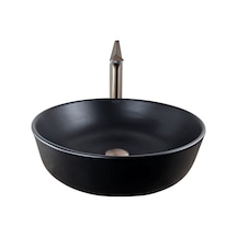 Mat Siyah Oval Çanak Lavabo Renkli