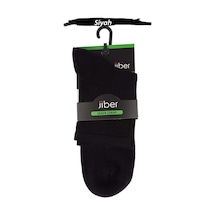 Jiber Erkek Bambu Uzun Lastiksiz Şeker Çorap 5999 - 12 Adet Siyah