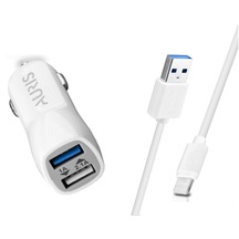 Auris Cr02 İphone Kablolu Araç Şarj Cihazı Set Oto Çakmaklık 3.4a