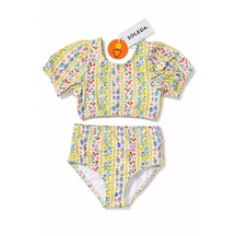 Soleda Kız Bebek Çocuk Bikini Fruits Mavi