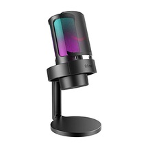 Fıfıne Usb Mikrofon, Oyun Mikrofonu, Yayın Podcast Stüdyosu İçin, Mikrofon Usbc, Ps4 Ps5 Mac İçin, Rgb Kontrollü, Sessize Alma Şalteri, Kulaklık Bağlantısı, Pop Filtre