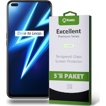 Realme 6 Pro ile Uyumlu Temperli Ekran Koruyucu Kırılmaz Cam Ekonomik 5'li Paket