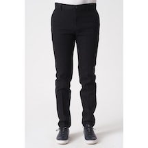 White Stone Salvador P1039 Zümrüt Likralı Pamuklu Slim Fit Chino Pantolon Siyah Siyah