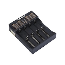 Xuweiwei Siyah 4 Yuvalı Hızlı Şarj Cihazı 18650 Aaa Nikel Kadmiyum Lityum İyon Piller İçin Led Ekranlı 3.7v 3.2v 1.2v Akıllı Tanıma