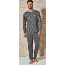 Pijadore Erkek Pamuklu Uzun Kollu Pamuklu Pijama Takımı 1766 001