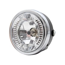 Aubyhe 8 İnç Motor Süspansiyeli Gündüz Farı, Retro Stili Led Ve Halojen Işık Kaynağı, Yüksek/düşük Far Seçeneği İle Yol Görüşünü Artırır