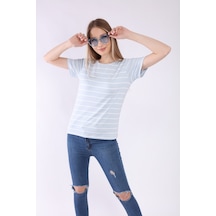 Neslice Kadın Basic Yaka Kısa Kol T-Shirt