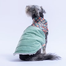 Yeşil Plaid Ekose Desen Yelek Köpek Yeleği Köpek Kıyafeti Köpek Yağmurluk
