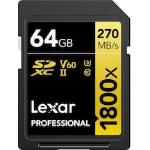 Lexar Gold Series 1800x 64 GB SDXC Class 10 UHS-II Hafıza Kartı