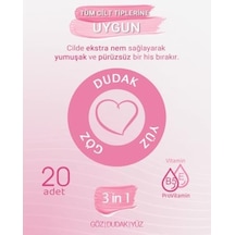 3 Ü 1 Arada Makyaj Temizleme Mendili Yüz, Göz & Dudak İçin, 240 Yaprak 12 Paket X 20 Li