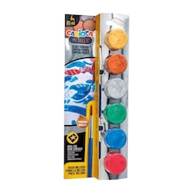 Carioca Tempera Sulu Boya Süper Yıkanabilir Fırçalı 25 Ml 6 Renk Metalik 40426 Çok Renkli