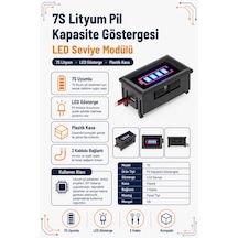 7s Lityum Pil Kapasite Göstergesi - Plastik Kasalı Led Seviye Modülü