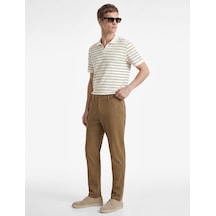 Koton Viskon Karışımlı Cepli Slim Fit Kumaş Pantolon Vizon 6sam40079hw