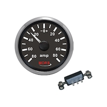 Mors Ampermetre 12-24 Volt Siyah (Şönt Dahil) Siyah