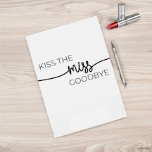 Kiss The Miss Goodbye Bekarlığa Veda Hatıra Kartı - Gelin Nedime