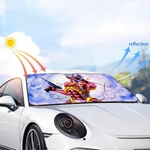 Goldenqian I-ıron Maıden Araba Pencere Ön Cam Kapak Güneş Gölge Otomatik Güneşlik Araba Kapakları Araba Güneş Koruması Z8