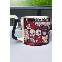 Helltaker Baskılı Seramik Lüks Kupa 1 Adet Özel Siyah Kulp Dalga Kulp V4d Çok Renkli