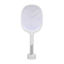 Asonıc As-a25 Beyaz-gri 3000v Raket Tipi Uv Mor Işıklı 1200mah Bataryalı Şarj Edilebilir Sinek Öldürücü 1923 Belirtilmemiş