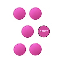 5 Adet Pembe Çocuk Odası Mobilya Kulbu Seti - Abs Plastik Tekli Düğme Dolap ve Çekmece Kulpları Pembe