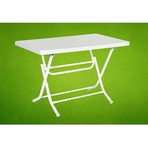 Gardelia Plastik Katlanır Masa 70x120 Ebatında - Kaliteli Ürün - Açık Gri Karışık