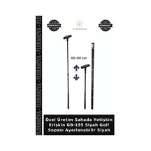 Özel Üretim Sahada Yetişkin Erişkin Gb-195 Siyah Golf Sopası Ayarlanabilir Siyah