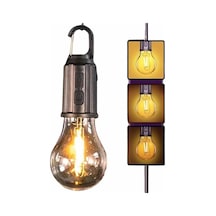 Şarjlı Dekoratif Kamp Lambası Askılı Ampul Led Işık Type-c Girişli