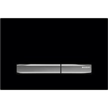 Geberit Sigma50 115.788.dw.2 Kumanda Paneli, Çift Basmalı, Siyah, Krom Butonlu Siyah