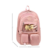 Miço Kids Çok Gözlü Okul Sırt Çantası Kız Açık Pembe