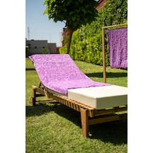 Menderes Home Cotton Collection Bukle Plaj Havlusu Saçaklı Mor