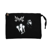 Mayhem Live in Leipzig Siyah Clutch Astarlı Cüzdan / El Çantası Siyah