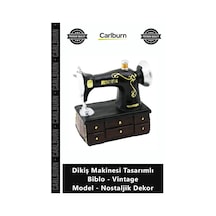 Özel Üretim Hediyelik Reçine Şık Dikiş Makinesi Tasarımlı Biblo Vintage Model Nostaljik Dekor