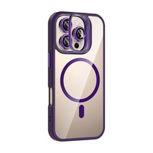 Joko Apple İphone 16 Pro Max Remim Lensli Magsafe Standlı Kapak - Derin Mor 0.2M-Çok Renkli