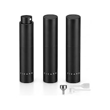 Parfüm Şişesi 10 Ml 3'lü Set Cep Parfüm Şişesi Doldurulabilir Parfüm Doldurma Şişesi Seyahat Boy Parfüm Şişesi Doldurma Aparatları Dahil Siyah Parfümşişesi,