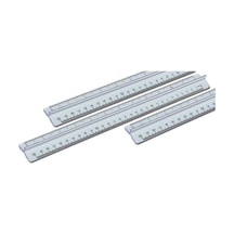 Hatas Triple Cetvel Şeffaf Üçgen Cetvel 30  Cm. Şeffaf