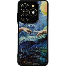 Tecno Spark Go 2024 El Ele Tasarımlı Glossy Telefon Kılıfı Siyah